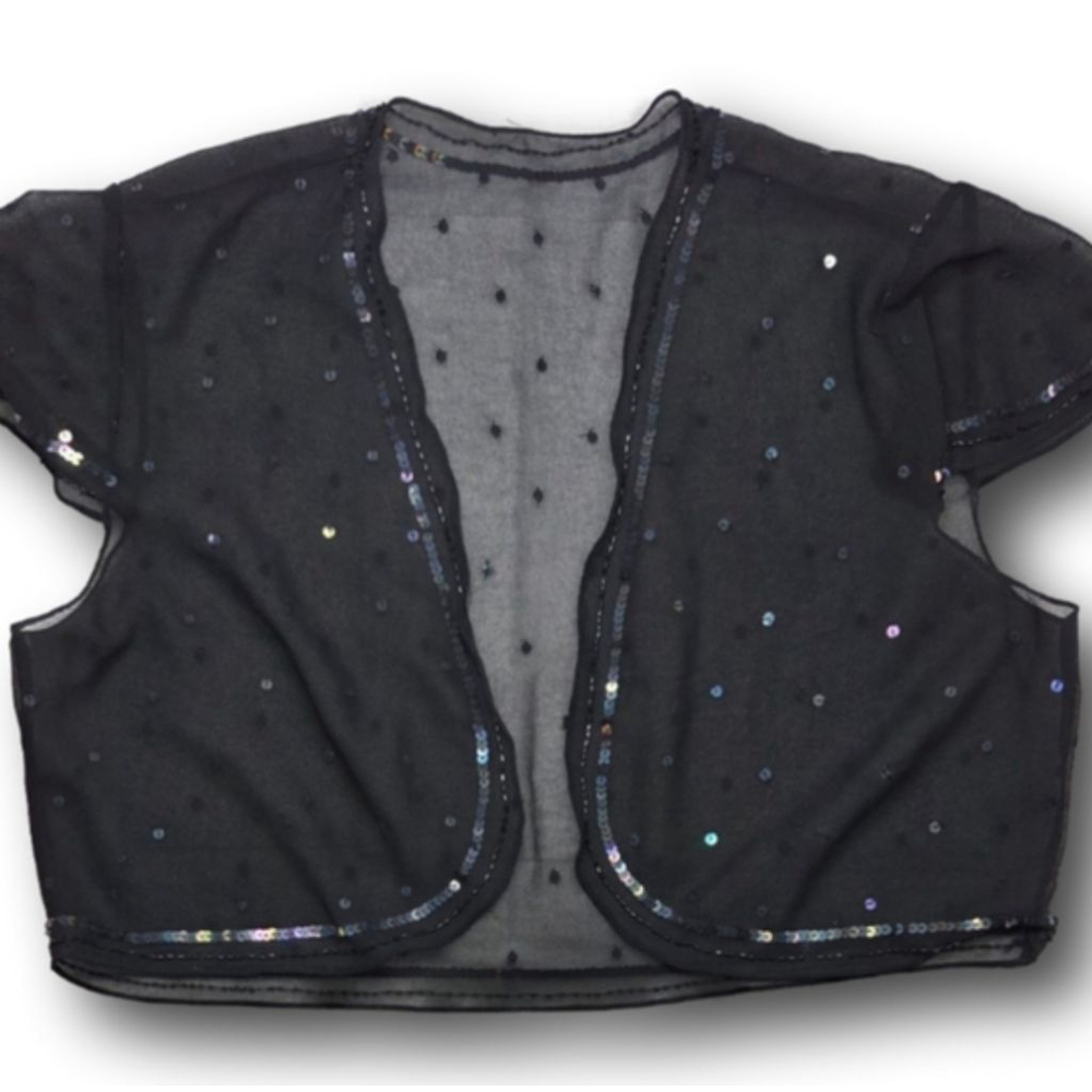 Women's Unbranded Black Sequin Shrug S